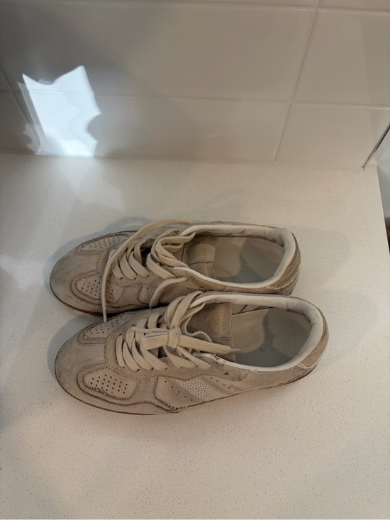 ALOHAS Shoes - ALOHAS Beige Suede Lace-Up Sneakers